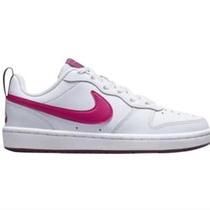 Nike Court Borough Low 2 GS 'Pure Platinum Pink Prime' Fuchsia Womens Size 7.5